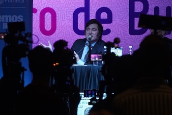 Javier Milei en la Feria