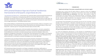 Comunicados de IATA y AETAI.