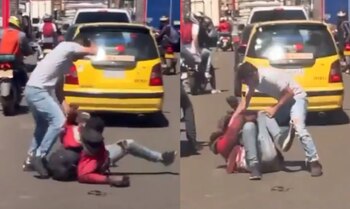 El presunto criminal permaneció tirado