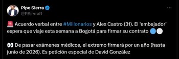 Alex Castro está a un