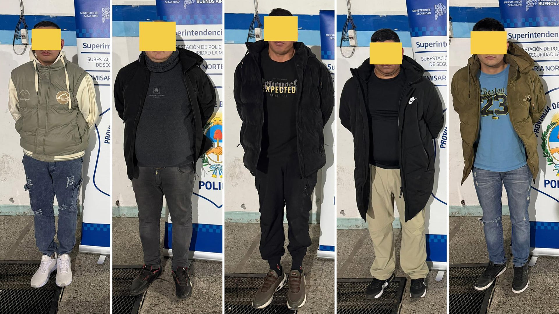 Los cinco sospechosos detenidos