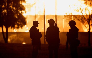 Miembros de la Guardia Nacional verificaron que la zona estuviera bajo control. REUTERS/Luis Cortes