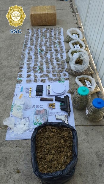 Los detenidos, junto con lo