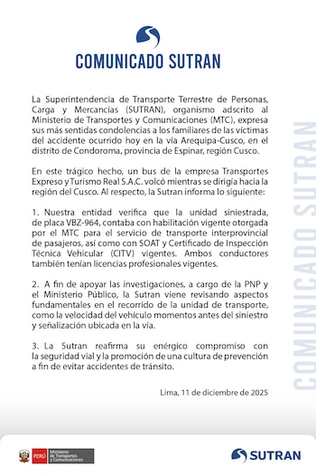 La autoridad expresó sus condolencias