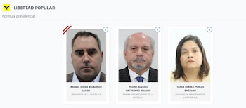 Lista de vicepresidentes en Perú 2026: estos son los acompañantes de cada candidato: Captura: ONPE.