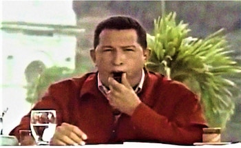 Hugo Chávez, con el silbido