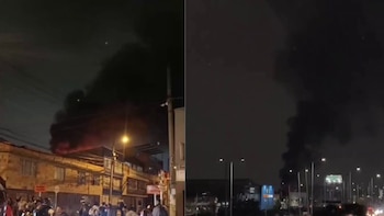 Quedó en video el incendio
