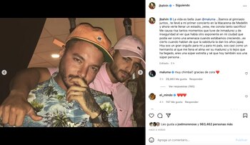 J Balvin envió un emotivo
