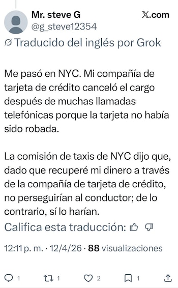 Usuarios se quejaron del mal funcionamiento de la aplicación Curb en taxis de Nueva York. Foto: x
