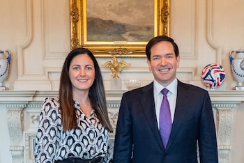 Rosa María Paya con Marco Rubio