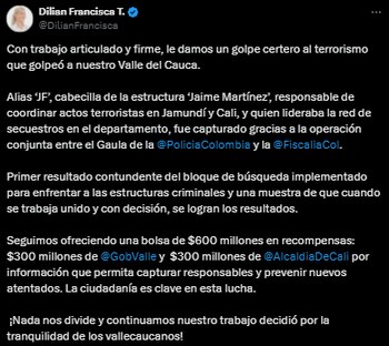 Dilian Francisca Toro celebró las