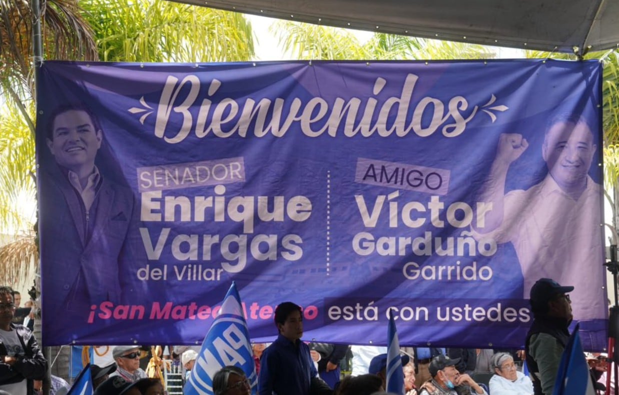 El PAN apuesta por el priista Víctor Garduño para gobernar el municipio mexiquense.
Crédito: X / @EnriqueVargasdV