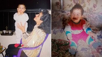 De pequeño en el regazo