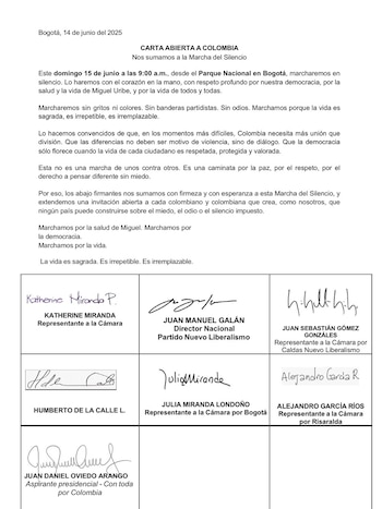 Congresistas y demás políticos anunciaron