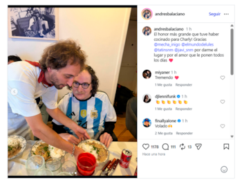 Así vivió Charly el triunfo de la Selección contra Egipto