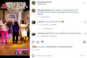 Jorge Benavides prepara sketch. (Instagram)