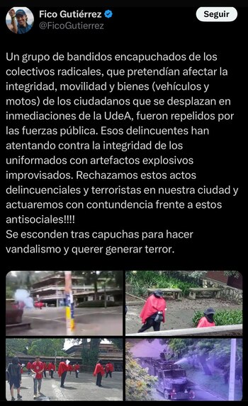 Federico Gutiérrez cuestionó a quienes