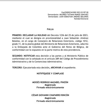 El tribunal concluyó que los