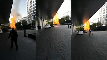 Aparatoso incendio en Park Plaza