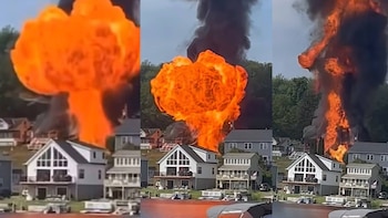 Video: explotó una casa en Pensilvania tras el estallido de un tanque de gas