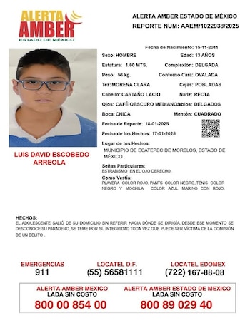 Alerta Amber para localizar a