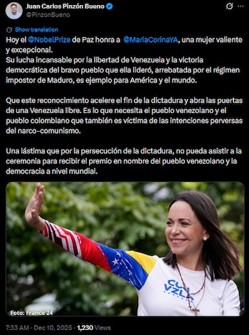 Juan Carlos Pinzón destacó la