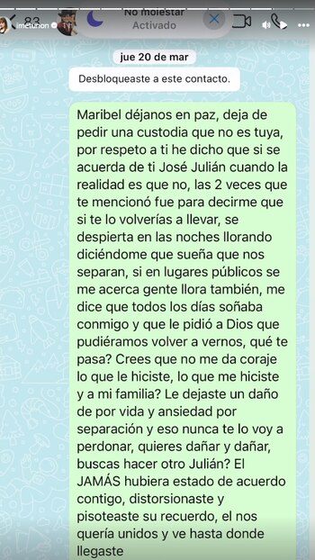 Este fue el supuesto mensaje.