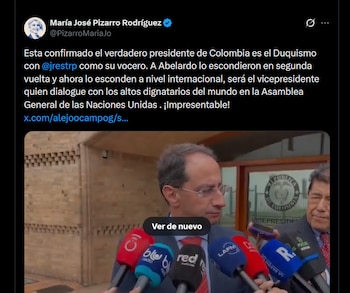 María José Pizarro afirmó que José Manuel Restrepo expone una relación de poder dentro del Gobierno y cuestionó que asuma la vocería ante la ONU - crédito X