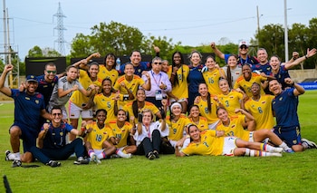 La selección Colombia jugó y perdió contra México en la fase de grupos del torneo de fútbol femenino de los Juegos Centroamericanos y del Caribe - crédito Federación Colombiana de Fútbol