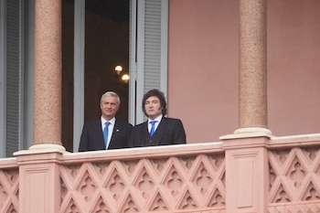 Javier Milei junto al presidente chileno José Antonio Kast (AP)