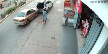 Chocó su camioneta y casi