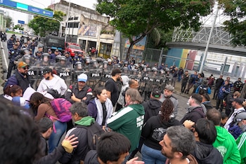Corte - protestas en Puente Pueyrredón