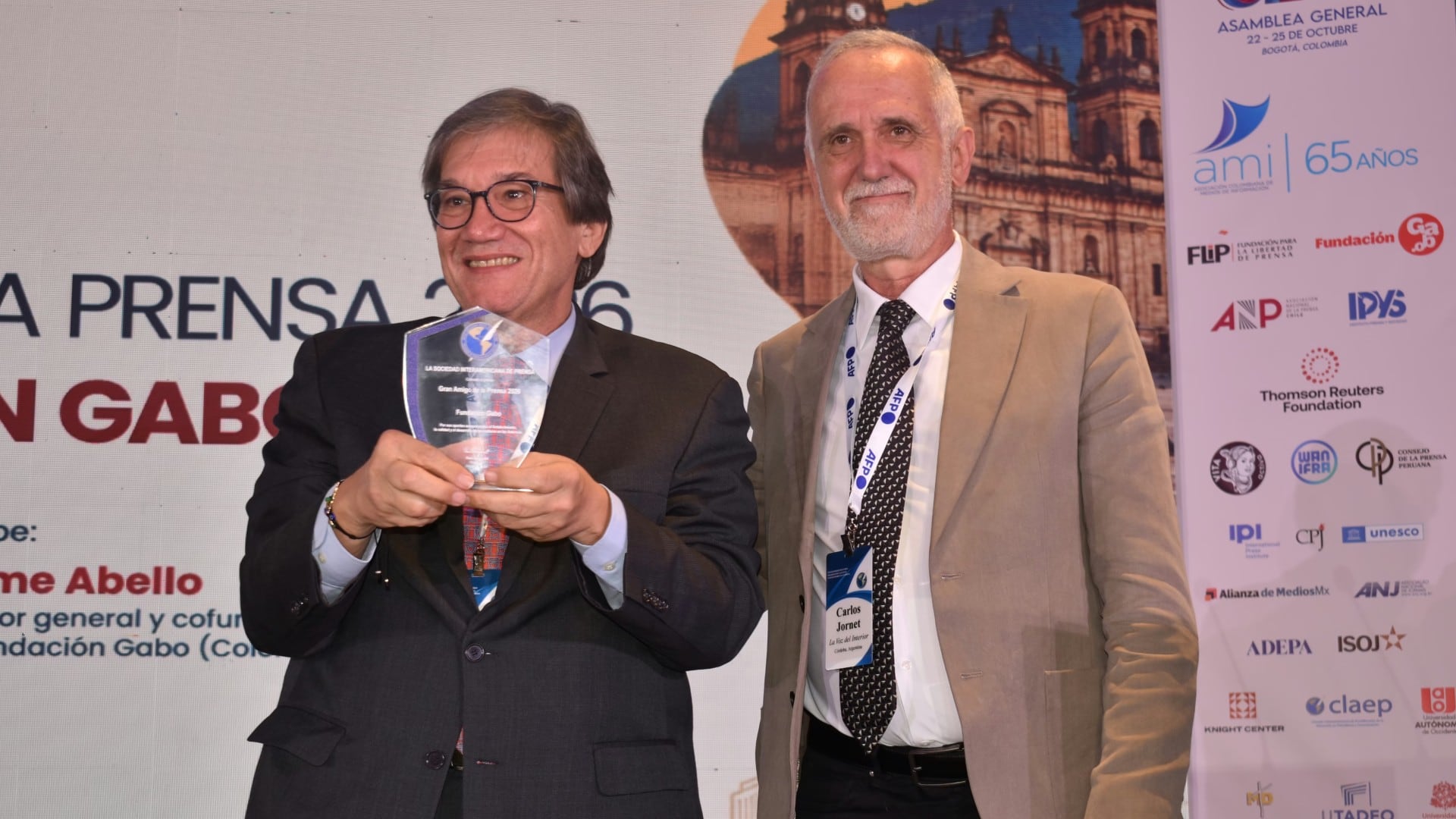 Jornet entregó el premio Gran Amigo de la Prensa 2026 a Jaime Abello