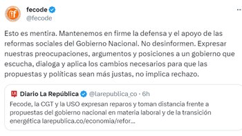 Fecode desmintió al diario La