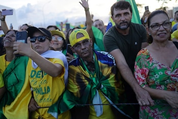 Partidarios del expresidente brasileño Jair