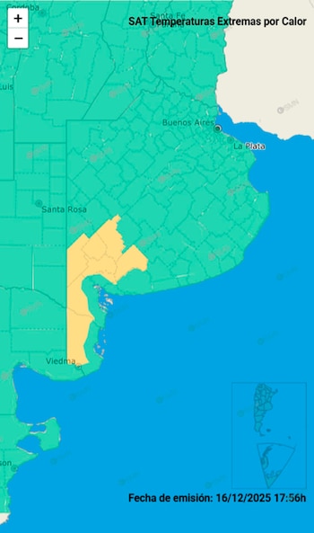 El SMN indicó altas temperaturas