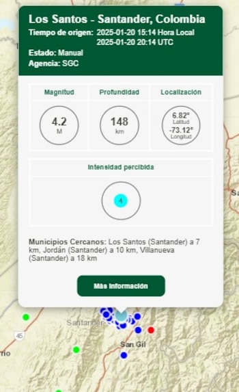 El temblor se sintió en