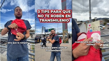 Creador de contenido dio tips para no ser robado en Transmilenio: “Antes te había dicho que llevaras la maleta al frente”