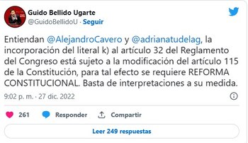 Perú Libre contra iniciativa de