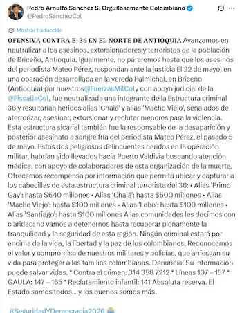 La transmisión en directo del diálogo dejó en claro que no existe posibilidad de acuerdo, ya que ambos defendieron posiciones divergentes sobre la Constitución, el diálogo y la lucha contra la polarización - crédito @PedroSánchezCol / X