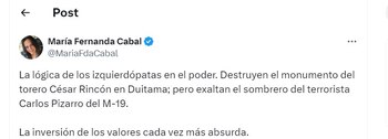 María Fernanda Cabal cuestiona la