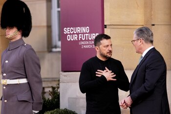 Zelensky al llegar a la