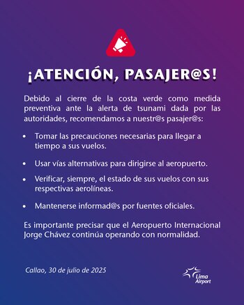 Comunicado de Lima Airport.