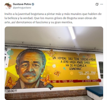 El expresidente sostuvo que el arte debe actuar junto con la movilización juvenil para defender la educación pública - crédito @petrogustavo/X