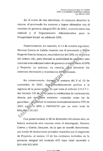 La demanda, relacionada con condenas penales previas, permanece en trámite hasta que se alleguen los requisitos formales determinados por la magistratura para evaluar la sanción de investidura - crédito Corte Suprema de Justicia