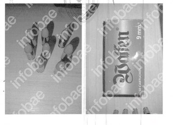 Municiones encontradas en la vivienda