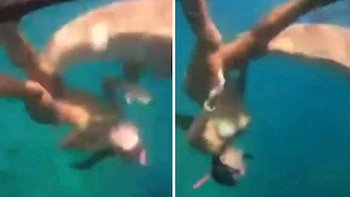 Una turista hacía esnórquel en