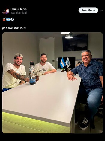 El posteo de Tapia con Messi y De Paul antes del partido contra Bolivia