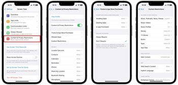 Establecer restricciones de contenido y