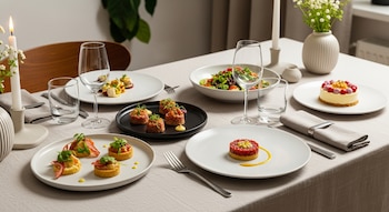 Restaurantes con iluminación cálida y